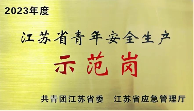 喜報！市文旅集團(tuán)旗下項王故里景區(qū)招商物業(yè)部榮獲江蘇省青年安全生產(chǎn)示范崗榮譽(圖1)